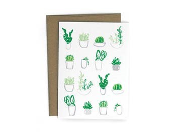 Succulents Single A6 Card