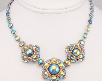 Beading Tutorial, beadweaving pattern, necklace pattern, beadweaving tutorials, jewelry tutorials, beaded tutorial, Darwin's Legacy Necklace