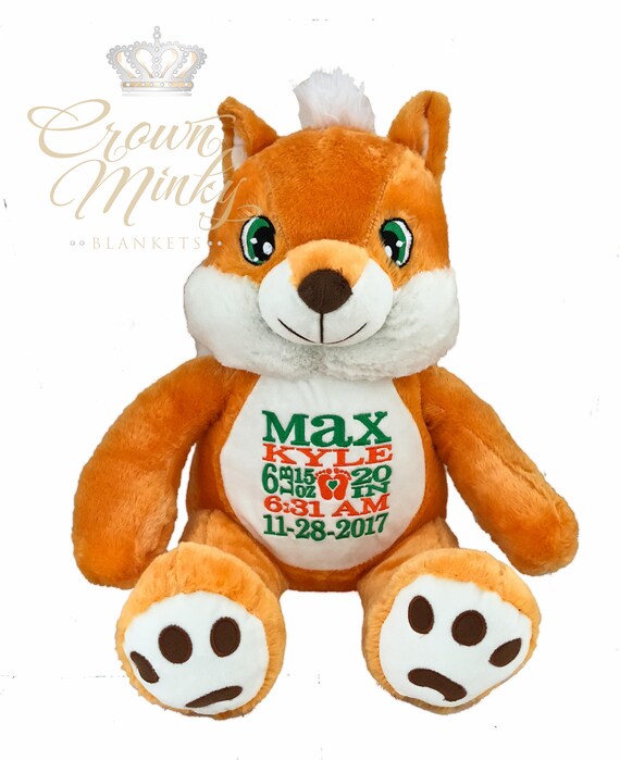 personalized fox stuffed animal