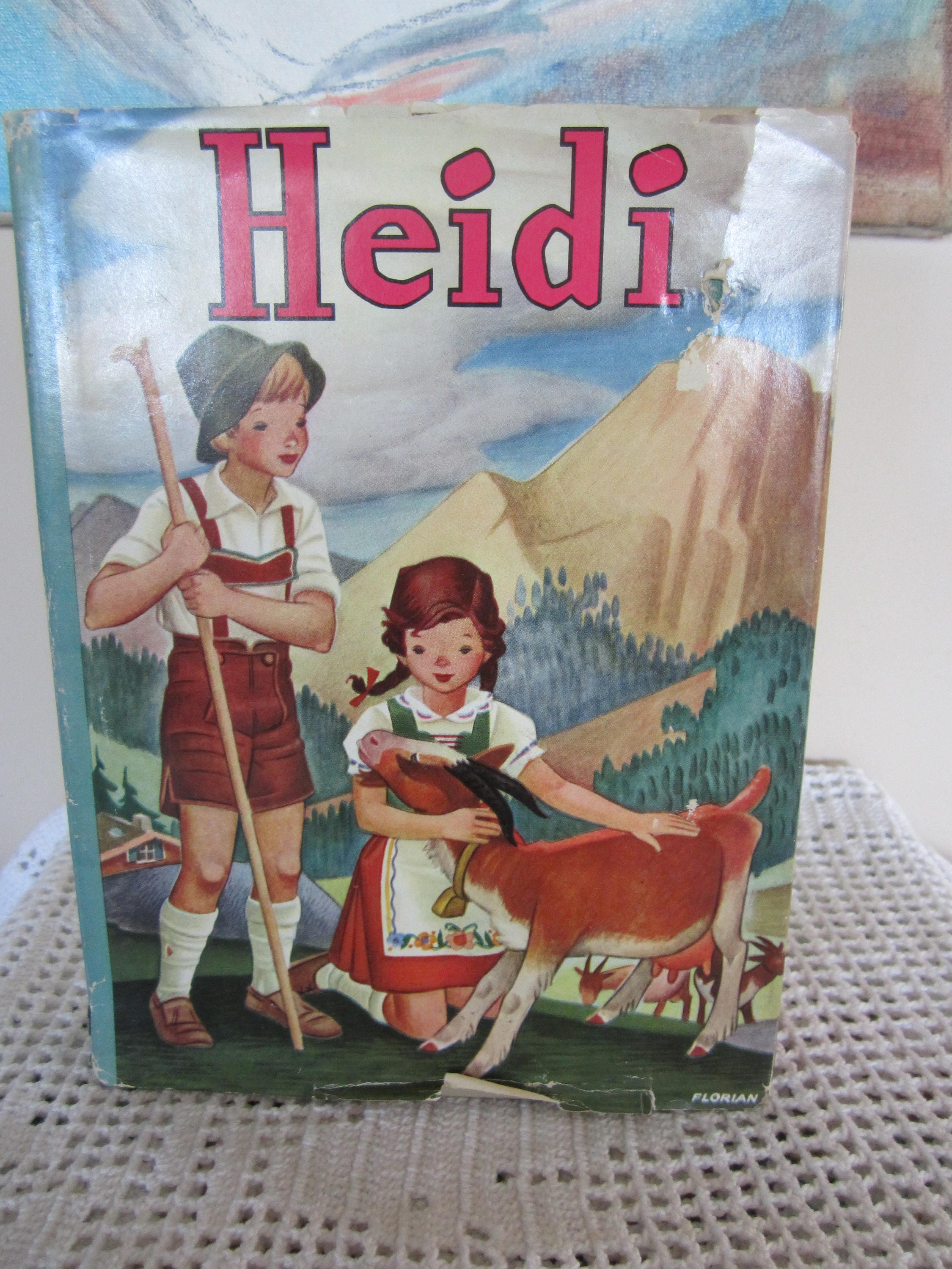 Vintage Heidi Book Whitman Publishing 1944 Decorative Covers 