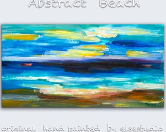 Sale Original oil Painting Wall Art Abstract Painting 48" Canvas Surreal Landscape Wall Decor Modern Home Deco, Wall Hanging, by Tim Lam