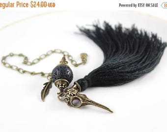 LATE SHIP SALE Skull Car Charm, Gothic Jewelry, Gothic Car Decoration, Skull Charm, Tassel Car Charm, Goth Jewelry, Skull Mirror Charm, Rave