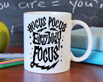 Hocus Pocus Mug - Teacher Christmas Gift - Coffee Lover Gift - Teacher Coffee Mug - Geek Gift - Fun Coffee Mug - Wizard Mug