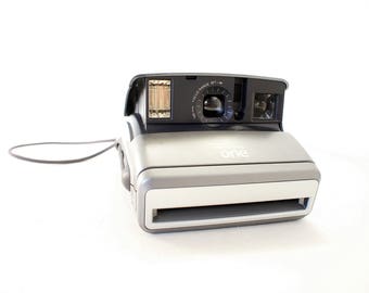 Polaroid One600 Black and Silver Camera - Film Tested Working