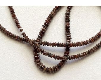 ON SALE 55% 2 Beads Brown Diamonds - Faceted Diamond Beads - Conflict Free Diamonds - Rough Diamonds Approx 3mm Each