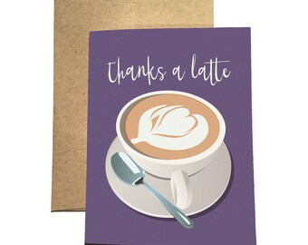 Thanks a latte gift tags JPG vector eps pdf Thank you tag