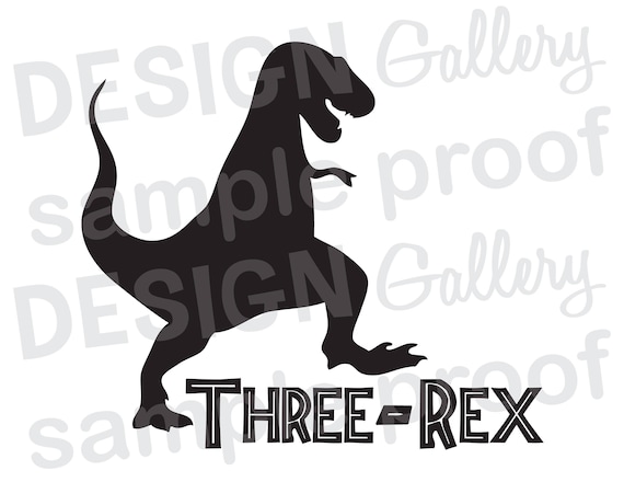 Three Rex JPG png & SVG DXF cut file Printable Digital T