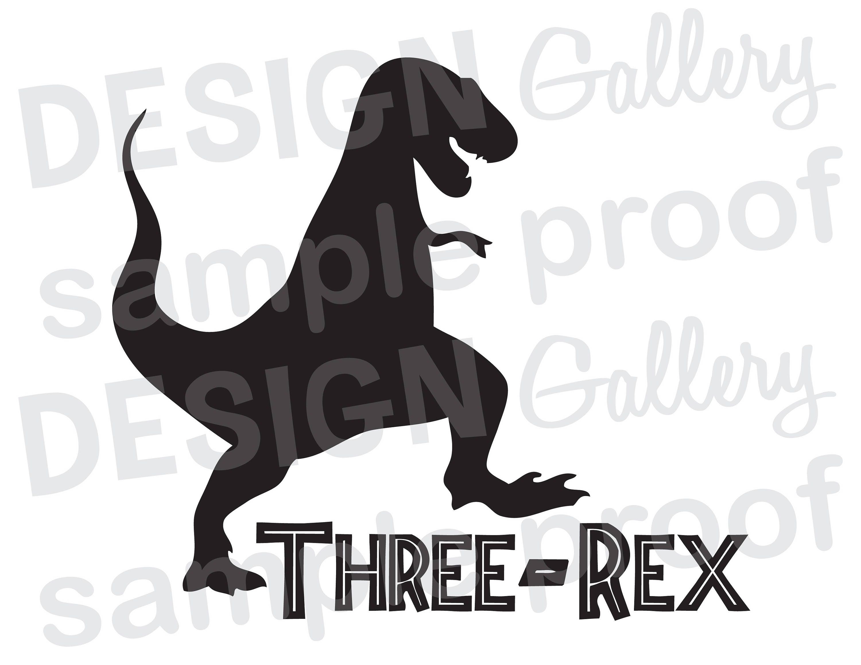 Download Three Rex JPG png & SVG DXF cut file Printable Digital T