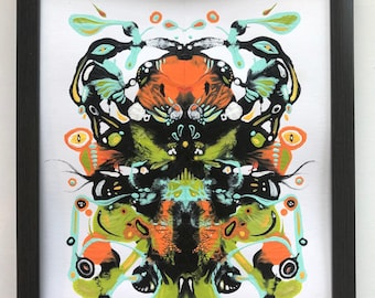 Abstract Painting, Contemporary Painting, Modern Art, Psychology, Rorschach, Inkblot, Inkblot Painting, Mask Painting, African Mask