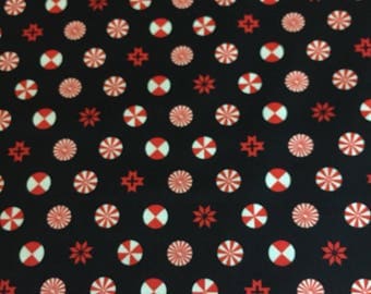 Peppermint Stars in Ink, Holiday Homies Collection Chipper by Tula Pink for Free Spirit Fabrics 1/2 yd