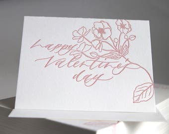 Happy Valentine's Day | Calligraphy Poppy Illustration