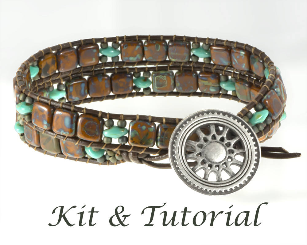Wrap Bracelet Kit. Beginner jewelry making kit w/ beads