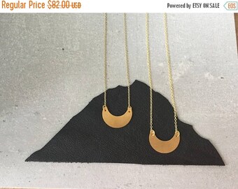 75% off Sale DIONE moon necklace, brass jewelry, lunar galaxy cosmic, astronomy, astrology, Humane Society donation