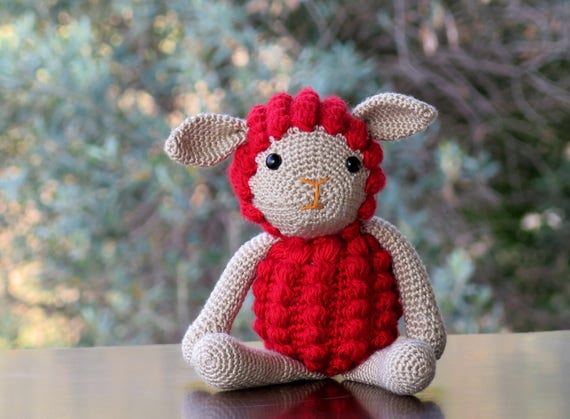 knitted sheep toy