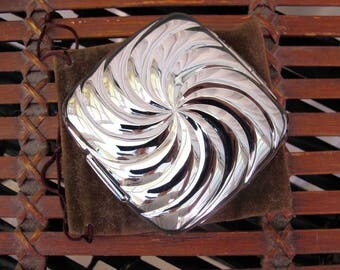 Vintage 80's lighted compact mirror