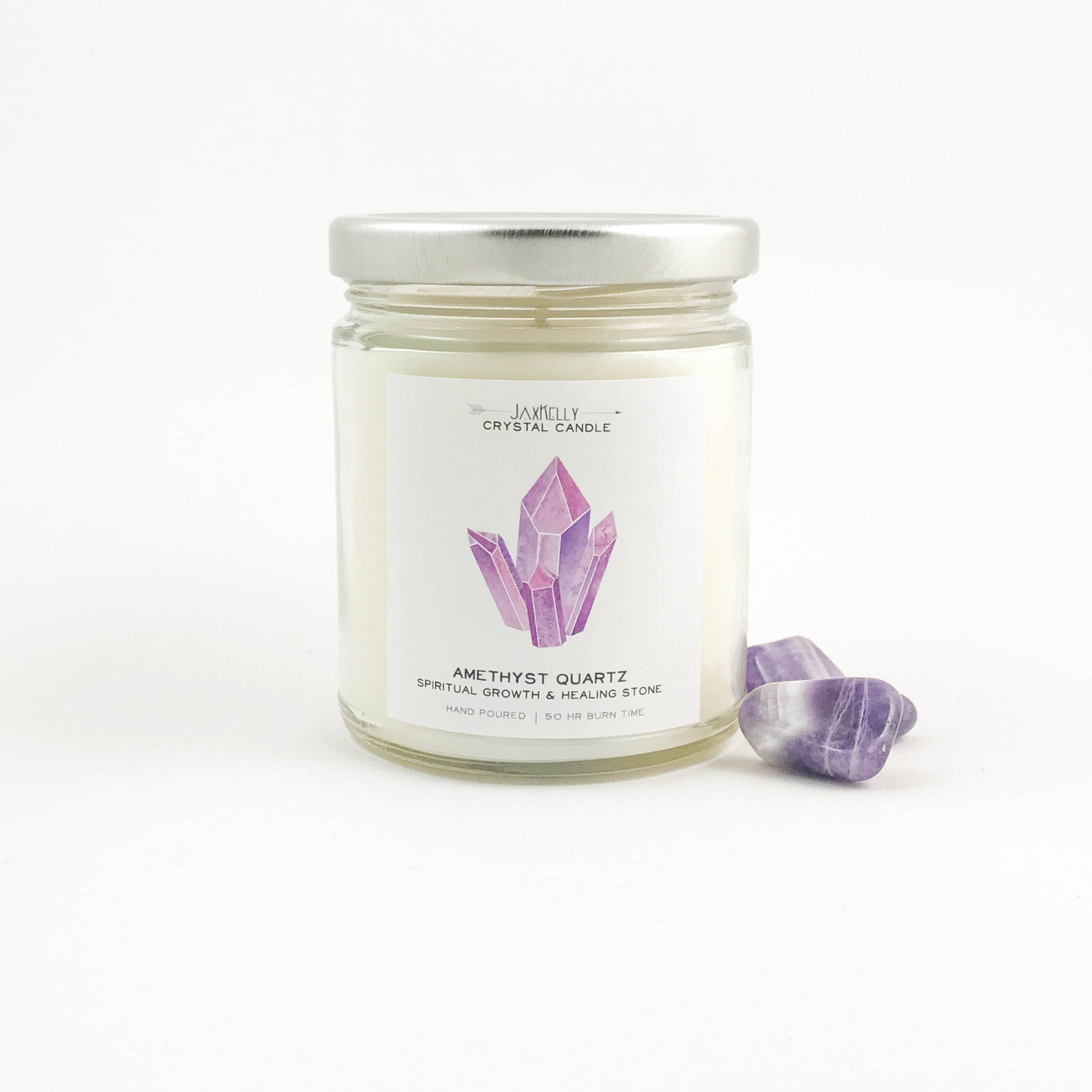 Amethyst Crystal Candle