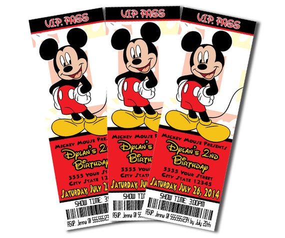 mickey mouse birthday invites