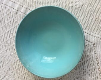 Vintage Aqua Blue Melamine Bowls / Melmac Dessert Bowls by Marcrest