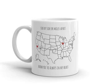 Miles Apart...but Close At Heart. Mug