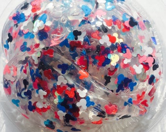 Hey Mickey - Mickey Glitter Slime 8 oz Clear Glitter Slime Putty comes with extras