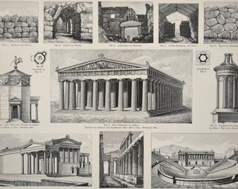Greek Architecture Parthenon greek architecture | etsy Greek Architecture Parthenon greek architecture | etsy
