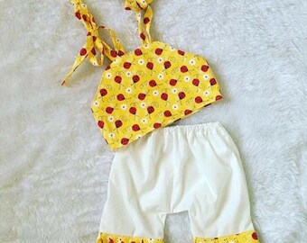 Lady bug set, short Set size NB 3 6 9 12 24 months, size 2 3 4 5T