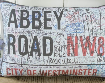 The Beatles Cushion Pillow Abbey Road London Pillow Beatles Gift