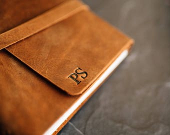Leather bound journal notebook floral design journal personal Sketchook pocket notebook travel journal Leather recipe book of shadows