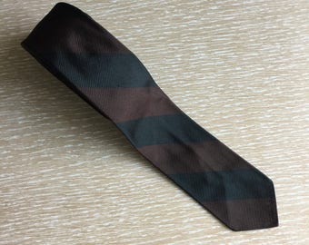 Vintage Skinny Striped Silk Necktie