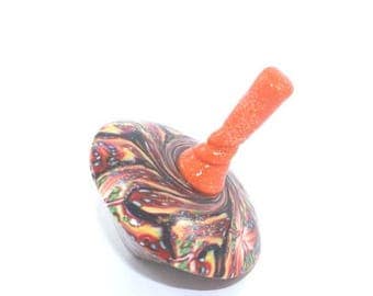 CIJ SALE Hanukkah gift idea, Spinning top, colorful unique dreidel, polymer clay spinning top, classic toy for all ages