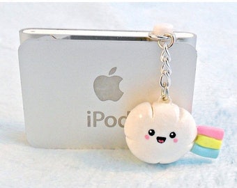 ON SALE Kawaii Cloud Rainbow Dust Plug, For iPhone or iPod, Cute :D