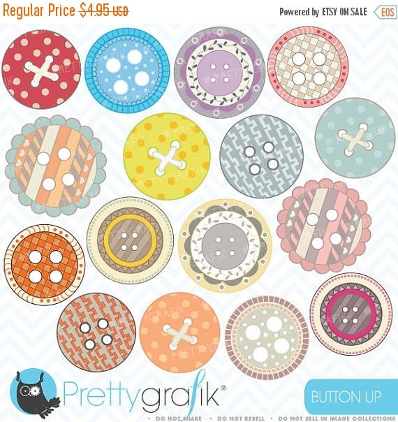 80% OFF SALE Button clipart commercial use, vector graphics, digital clip art, digital images - CL326 Il_570xn
