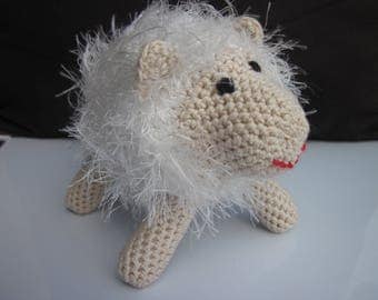 Plush in the shape of sheep crocheted cotton and acrylic (1)