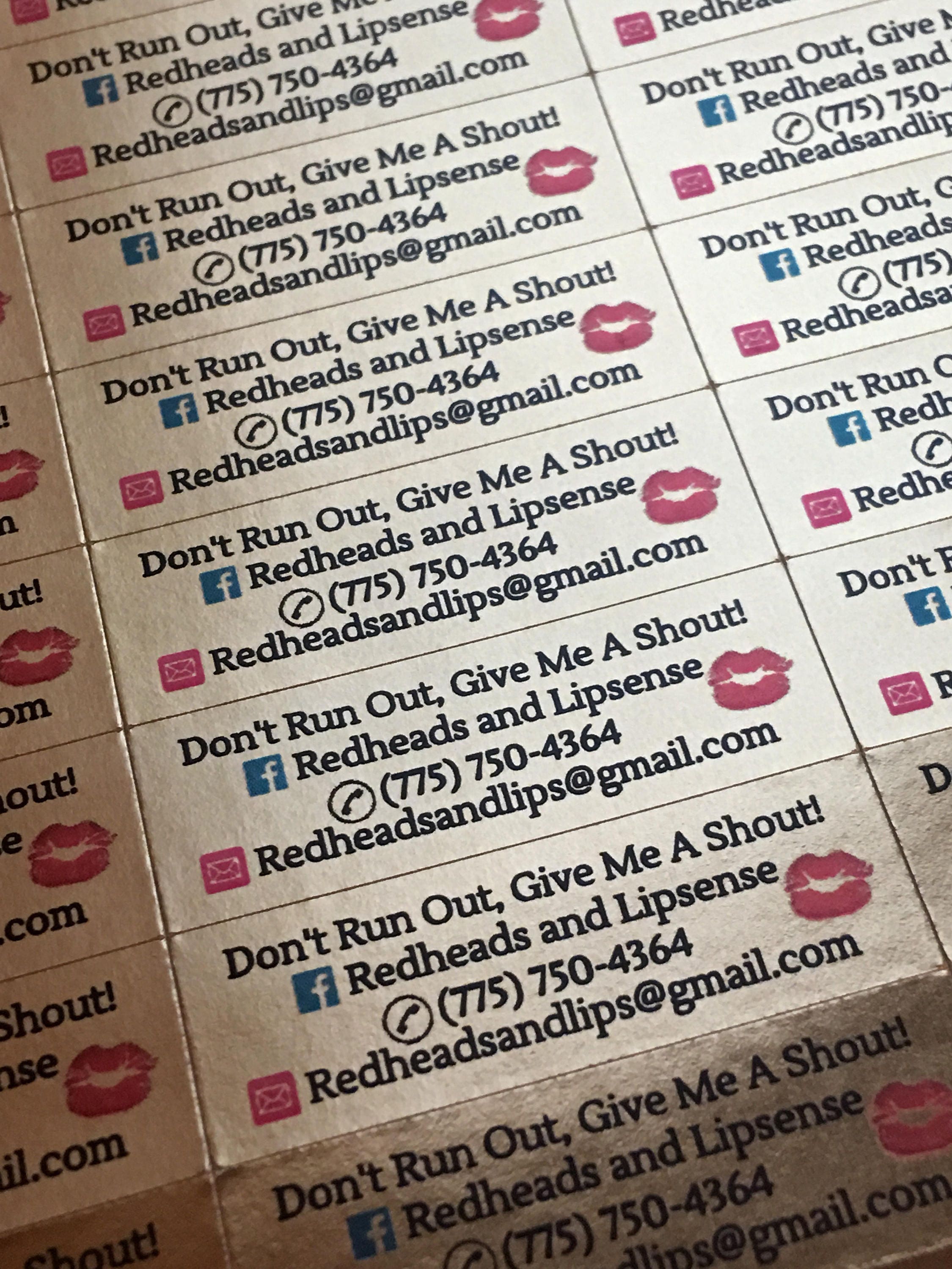 SALE Custom Gold Foil Laser Labels Lipsense ReOrder 1 Sheet