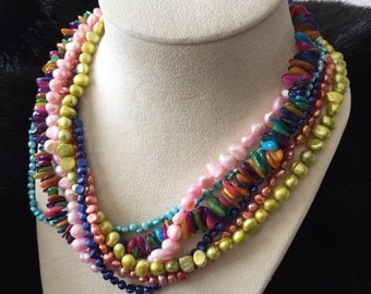Multi colored pearls | Etsy