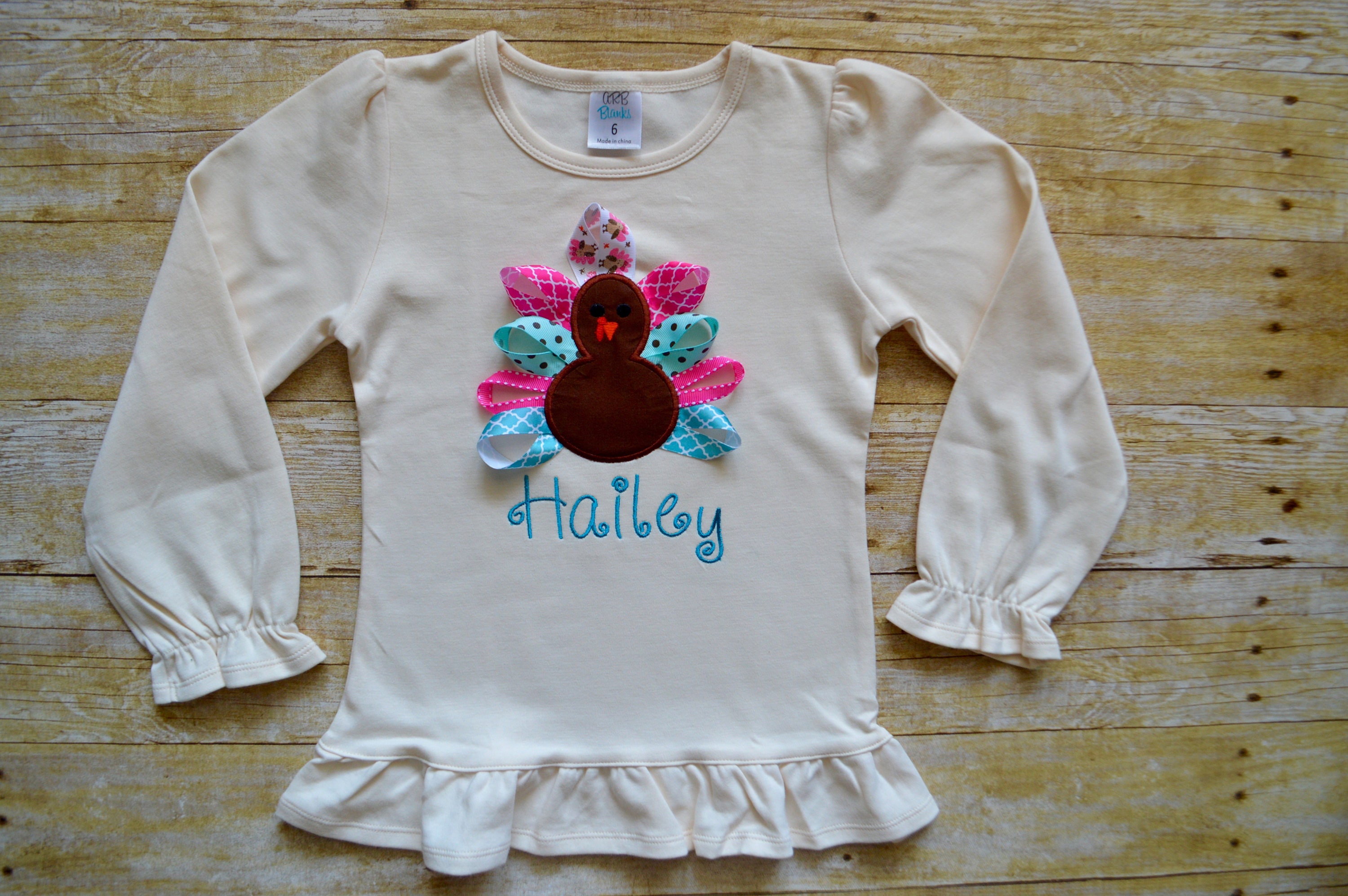 Personalized Girl Thanksgiving Outfits Infant or Toddler