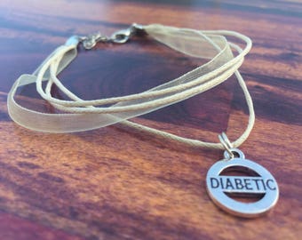 Diabetic Bracelet / Diabetes Bracelet / Diabetic Gift / Diabetic Jewelry / JDRF Fundraiser / Diabetes / Fundraiser Bracele