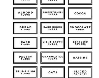 Download Pantry labels printable editable jpg pdf kitchen organization