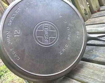 Griswold No 12 Block Logo, Heat Ring Clean and Read to Go