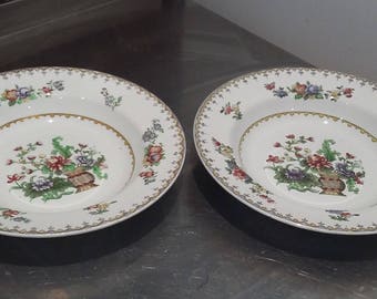 2 Pair Copeland Spode 'Peplow' Large Soup Bowls 26.5 cm