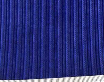 Vintage royal blue corduroy fabric