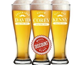 Personalized Pilsner Glass, Engraved Beer Glasses, Custom Beer Glass, Monogram Beer Glass, Etched Beer Glasses, Personalized Pilsner Glasses