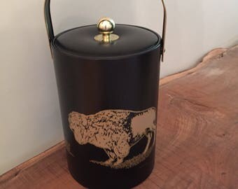 Couroc Mid Century Buffalo Ice Bucket/Mid Century Ice Bucket