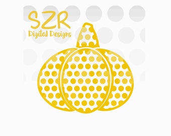 Thanksgiving Polka Dot Pumpkin SVG, DXF and EPS digital file