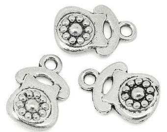 X 2 Tibetan silver rotary phone