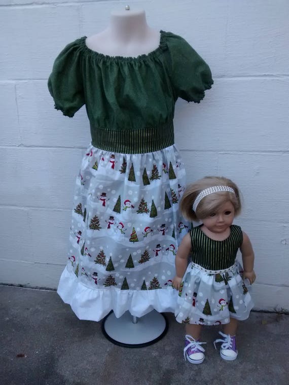 Girls Dolly and me Christmas Dress. Size 6 /7 Ready to Ship