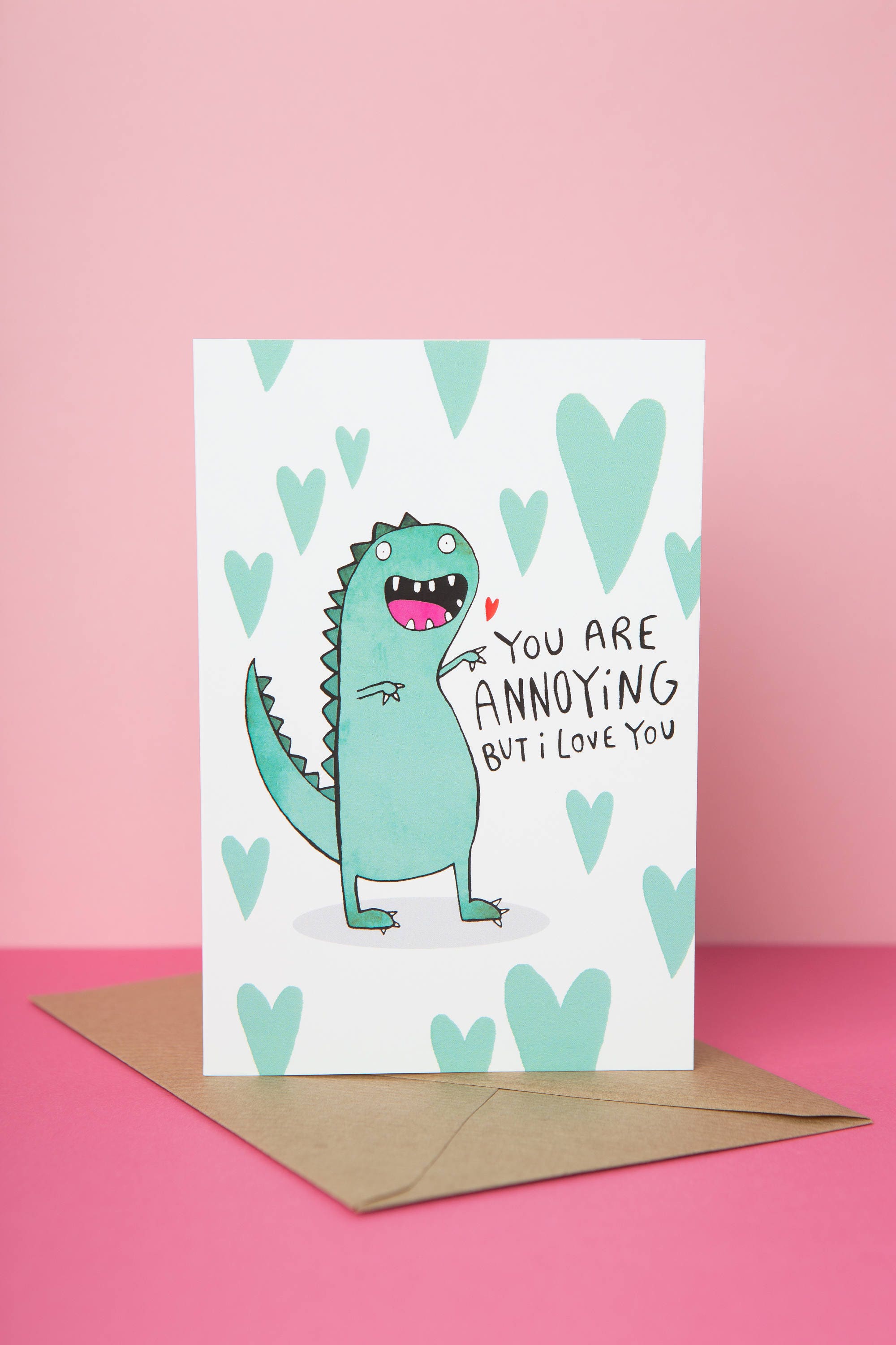 Annoying Dinosaur Greeting Card Mothers Day Anniversary