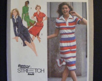 ON SALE 35% OFF Pullover or Two Piece Knit Dress Vintage 1970's Uncut Simplicity Sewing Pattern 9306 Size 8 10 12