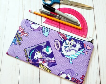 Princess Jasmine Comic Zippered Pencil Case / Large