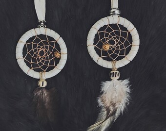 1" white dreamcatcher - buy one or both for a discount - FREE US SHIPPING!